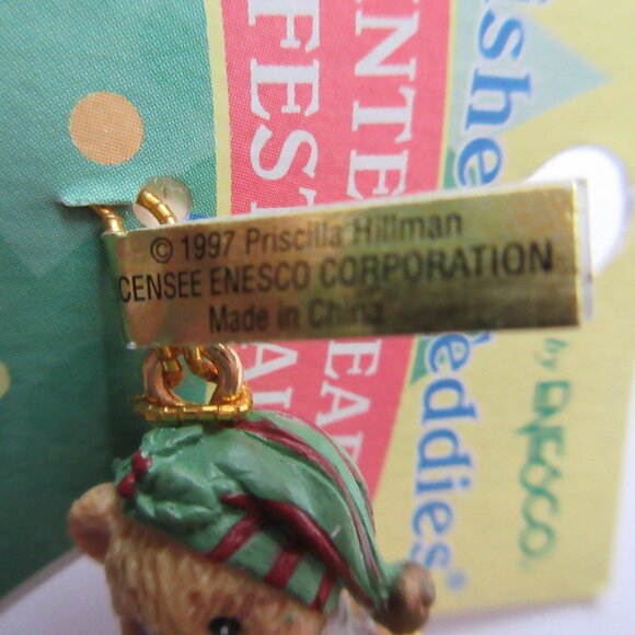 5 Cherished Teddies Enesco Winter Festival Miniature Christmas Ornament NWT 1997 - Picture 11 of 11